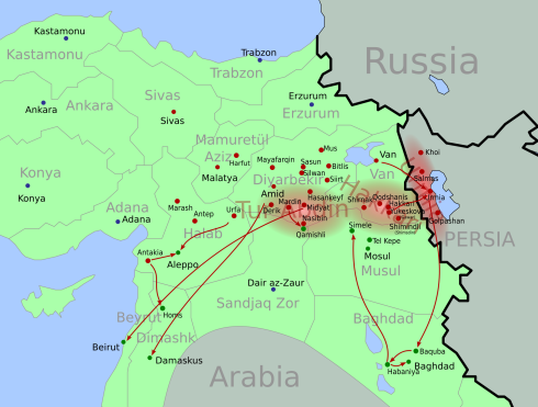 Map of the Assyrian-Aramean Genocide